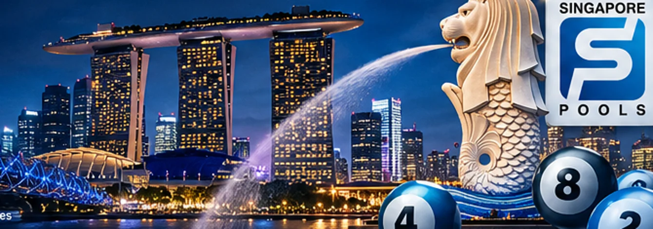 Panorama Marina Bay Singapura pada malam hari sebagai ilustrasi data keluaran Singapore 4D