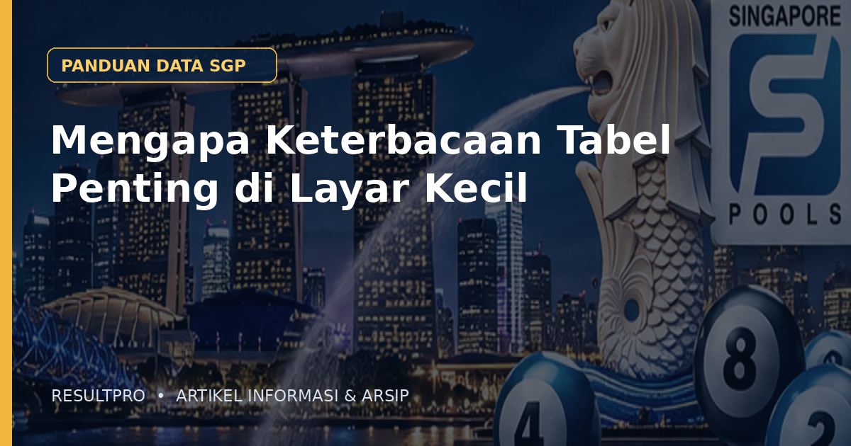 Mengapa Keterbacaan Tabel Penting di Layar Kecil