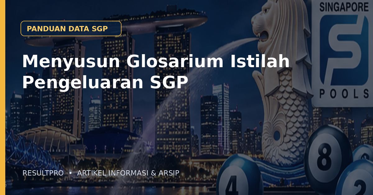 Menyusun Glosarium Istilah Pengeluaran SGP