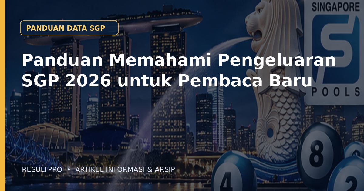 Panduan Memahami Pengeluaran SGP 2026 untuk Pembaca Baru